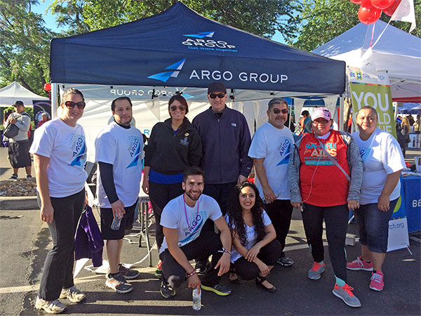 Group shot of Argo employees in running attire