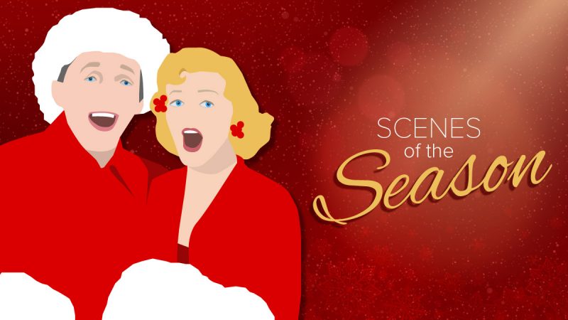 Scenes of the Season couple singing dressed as Santa