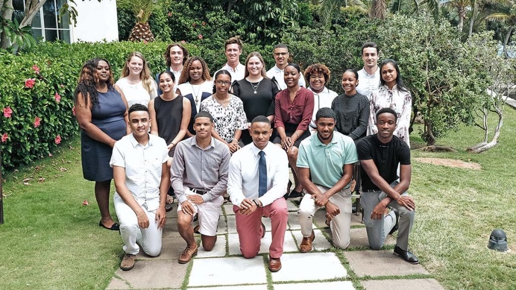 Group of young Bermudian scholarship recipients